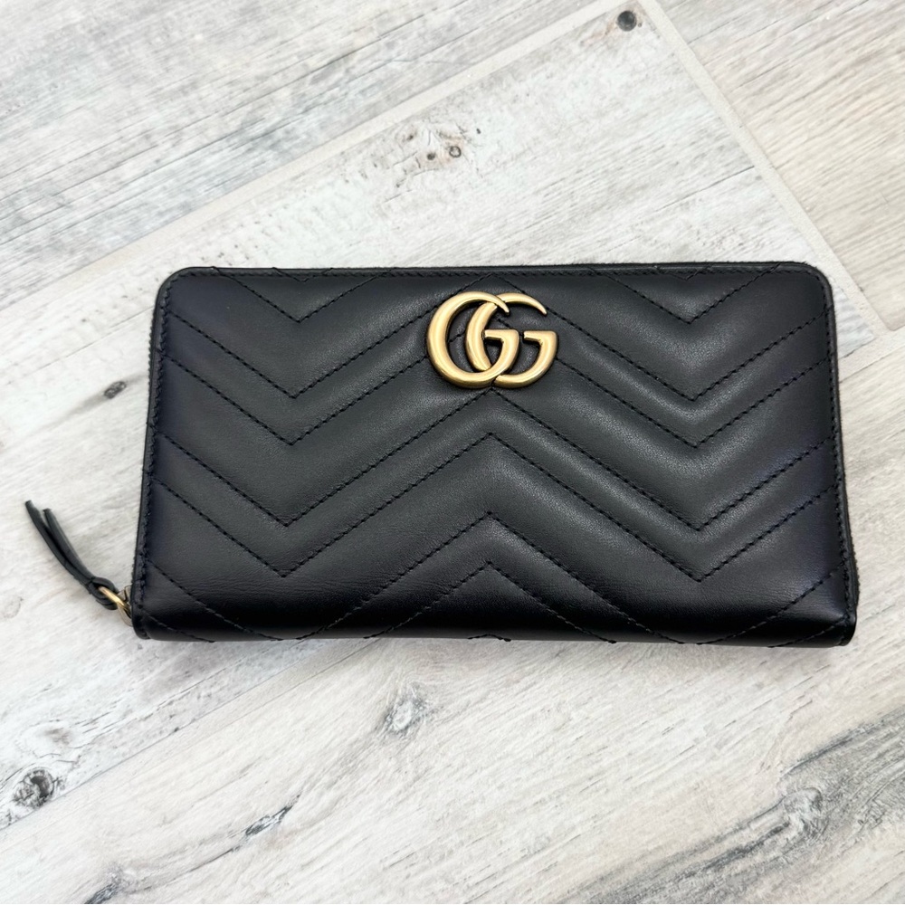 Gucci Black Marmont Leather XL Organizer Wallet - Picture 2 of 9